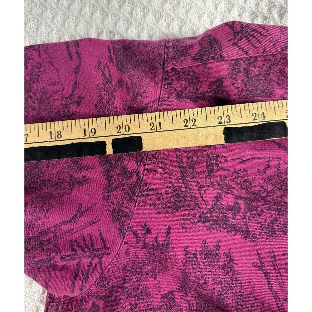 RARE Levi’s Sutter Creek M | 80s Magenta Forest | Hidden Placket + MOP‎ Buttons